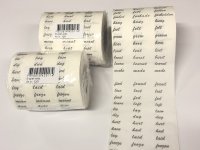 Toilet paper with English verbs